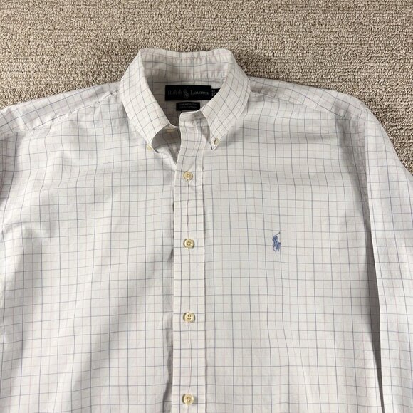 Polo Ralph Lauren Yarmouth Button Down Shirt White Men’s Size 16.5 / Large - Picture 2 of 8